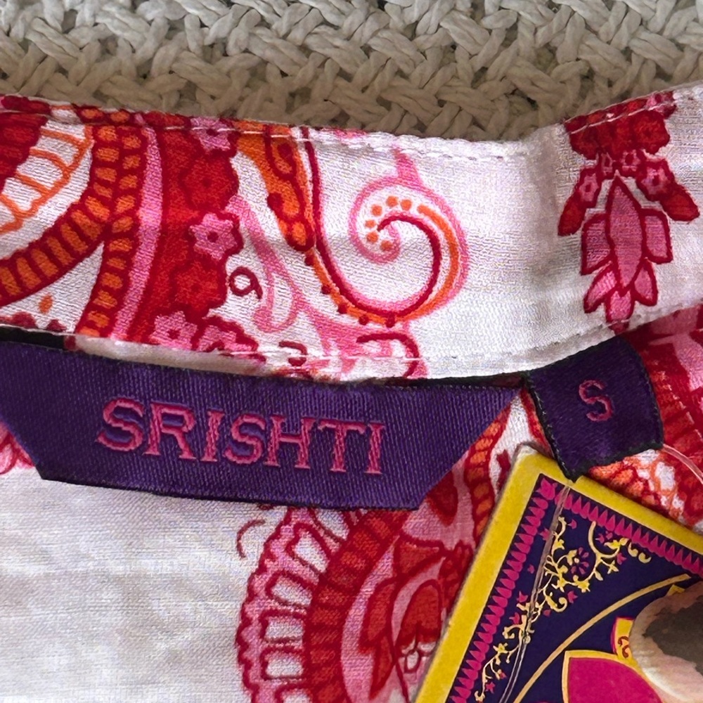 Patterned red Kurta - Picture 2 of 2